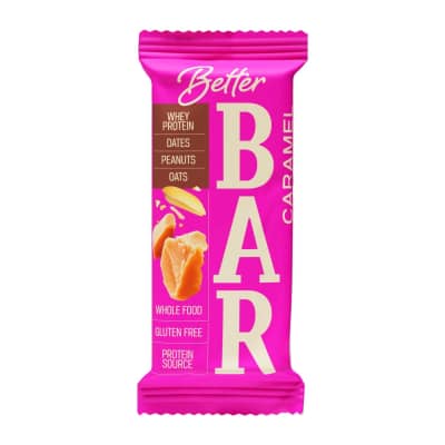 Balt. batonėlis BEGINNINGS su karamele, 50 g