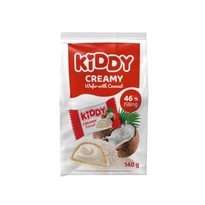 Saldainiai KIDDY CREAMY COCONUT, 140 g