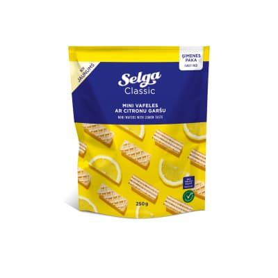 Mini vafliai SELGA su citrinų sk. įd., 250 g