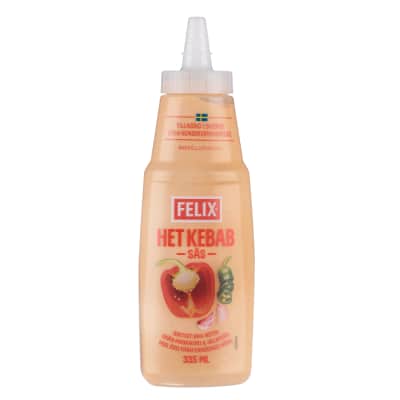 Aštrus kebabų padažas HOT KEBAB FELIX, 335 ml