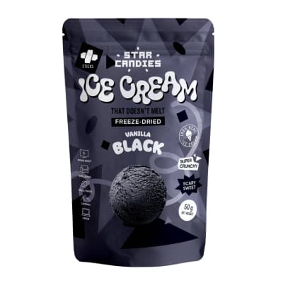 Šalt. džiov. juodi ledai STAR CANDIES, 50 g