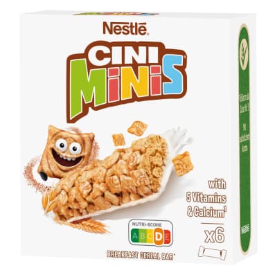 Pusryčių batonėlis NESTLE CINI MINIS, 6 x 25g