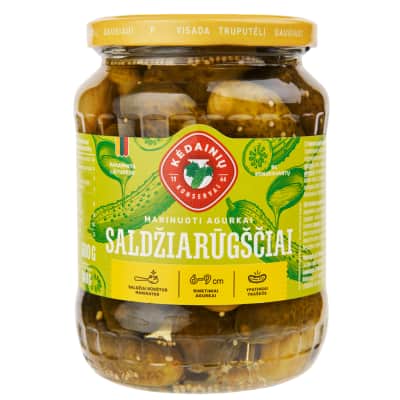 Marinuoti SALDŽIARŪGŠČIAI agurkai, 680 / 340g