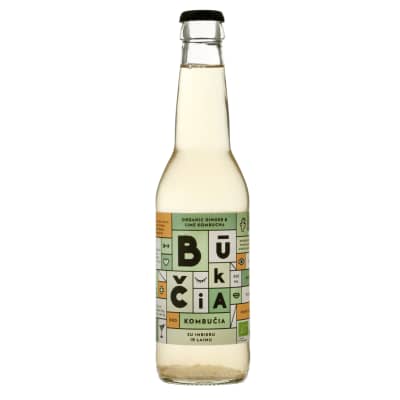 Ekol. kombučia BŪKČIA su imb. ir laimu, 330ml