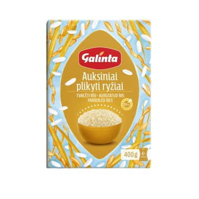 Plikyti ryžiai GALINTA AUKSINIAI, 4 x 100 g