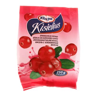 Spanguolių skonio kisielius KLINGAI, 250g