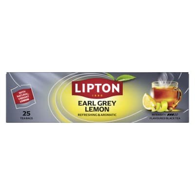 Juodoji arbata LIPTON EG LEMON, 25 vnt.