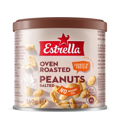 Kep. žemės riešutai su druska, ESTRELLA, 140g