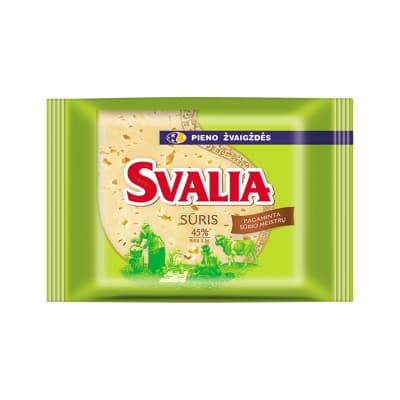 Puskietis sūris SVALIA, 45 % rieb., 240 g