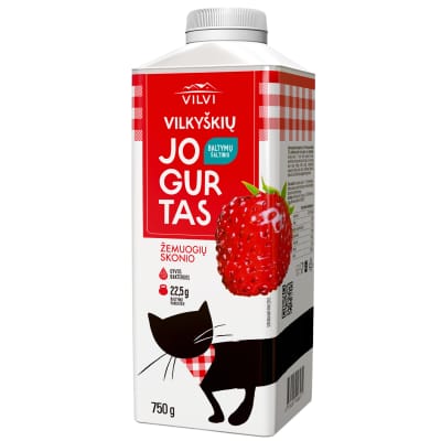 Žemuogių skonio jogurtas VILVI, 2 %, 750 g
