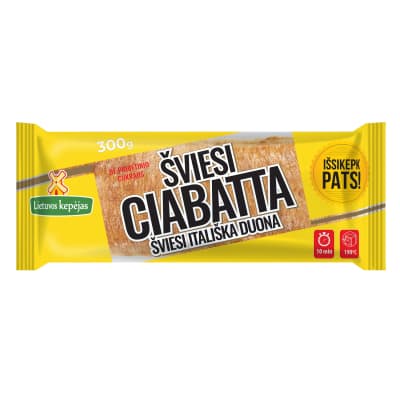Šviesi duona CIABATTA, 300 g