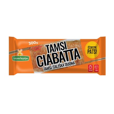 Tamsi duona CIABATTA, 300 g