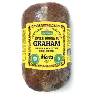 Šviesi duona MORTA su Graham miltais, 450 g