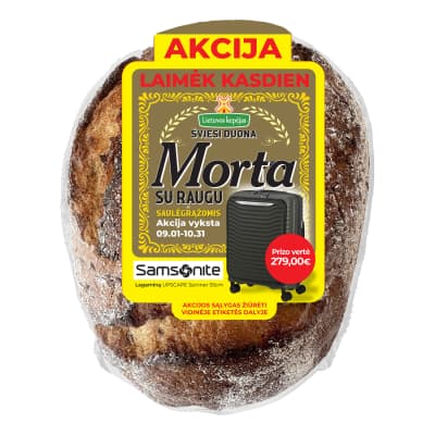 Šviesi duona su raugu, saulėgr. MORTA, 500 g