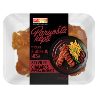 Višt. šl. mėsa slyvų, papr. marin. PK, 400 g