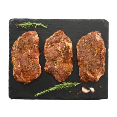 Marin. kiaulienos sprandinės pjausniai, 1 kg