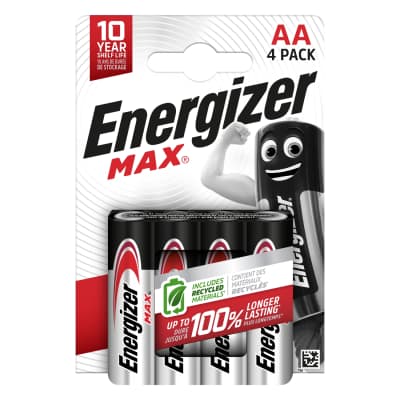 Baterijos ENERGIZER MAX LR06 AA, 4 vnt.