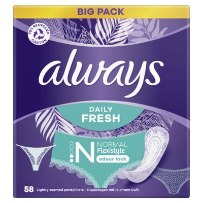 Hig. įklotai ALWAYS NORMAL 0 % bekv., 58 vnt.