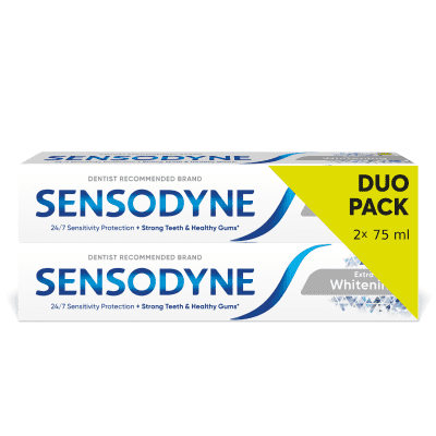 Dantų pasta SENSODYNE EXTRA WHITE., 2 x 75 ml