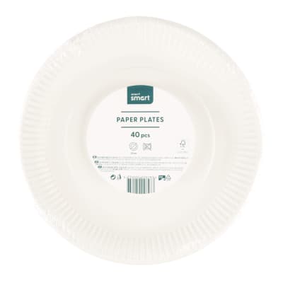 Popierinės lėkštės RIMI SMART, 23cm, 40 vnt