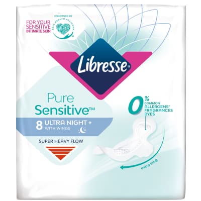 Paketai Libresse Sensitiv Night,8vnt