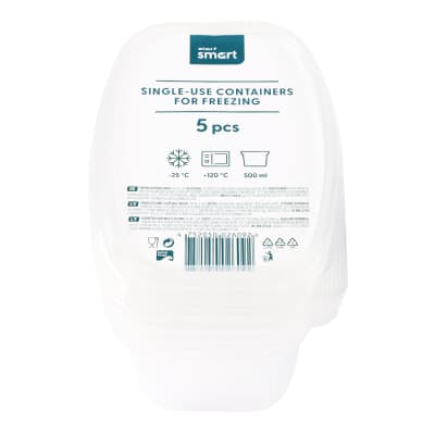 Vienk.indai maist.šald.500 ml,5vnt RIMI SMART