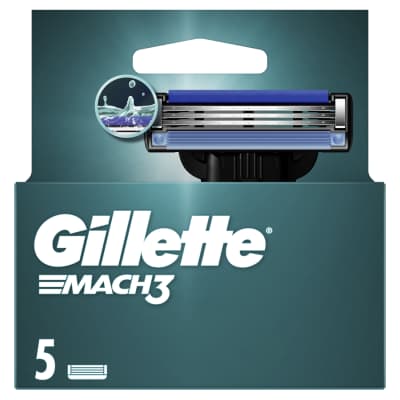 Sk.Vyrams Galvutės Gillette Mach3, 5vnt