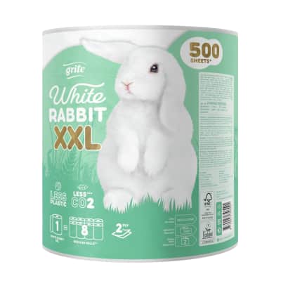 Pop. rankšluosčiai GRITE WHITE RABBIT, 1 rit.