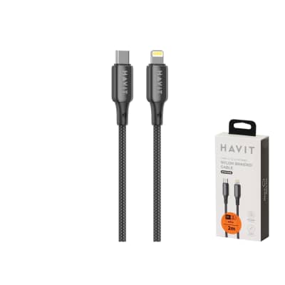 Kabelis HAVIT C-L silikono 30W 2m DOT 6281