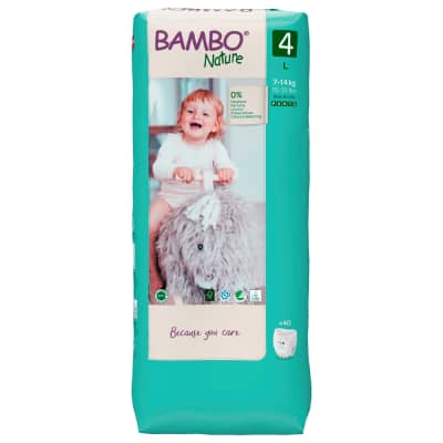 Sauskelnės BAMBO NATURE 4, 7-12 kg, 40 vnt.