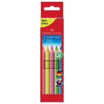 Spalvoti pieštukai FABER-CASTELL JUMBO GRIP