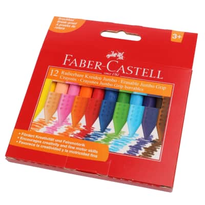 Pl. kreidel. FABER-CASTELL GRIP JUMBO, 12 sp.