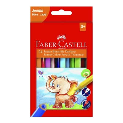 Sp. pieštukai FABER-CASTELL JUMBO, 24 spalvų