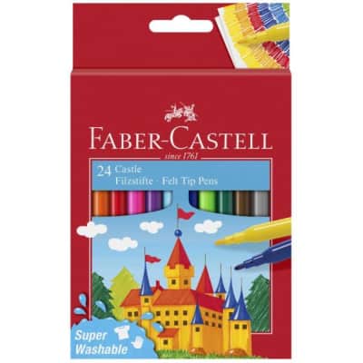 Flomasteriai FABER-CASTELL CASTLE, 24 spalvų