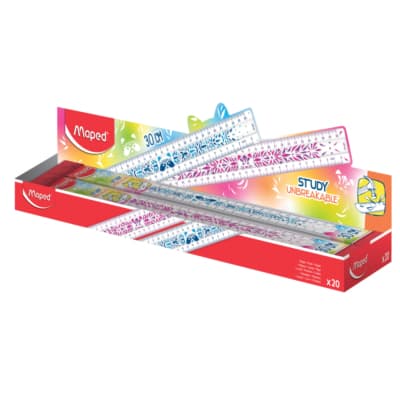 Liniuotė MAPED STUDY UNBREAKABLE, 30cm, BS26