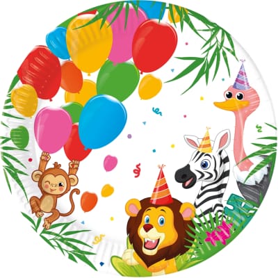 Popierinės lėkštės „Jungle“ 23cm 8vnt