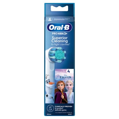 El. dantų šep. galv. ORAL-B FROZEN, 4 vnt.