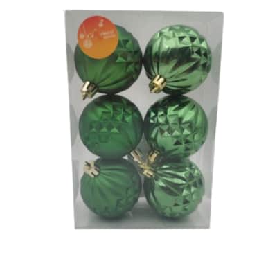 Kalėdų eglutės žaisl.  6cm, 12 vnt. CH25