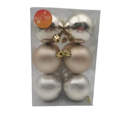 Kalėdų eglutės žaisl.  6cm, 12 vnt. CH25