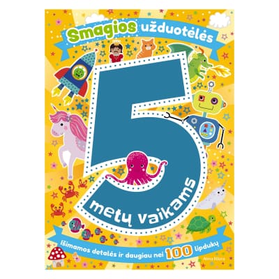 Spalv. knyga SMAGIOS UŽDUOTĖL. 5 METŲ VAIKAMS