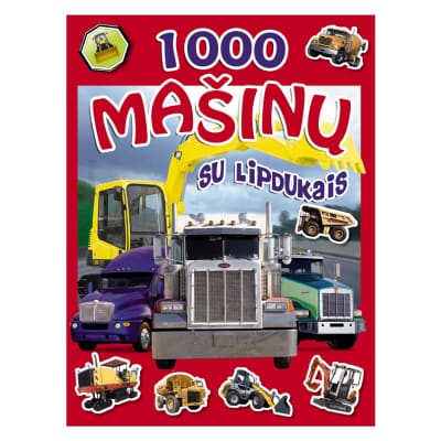 Spalv. kn. 1000 MAŠINŲ SU LIPDUKAIS