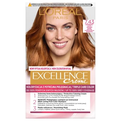 Plaukų dažai LOREAL PARIS EXC. CREME, 7,43