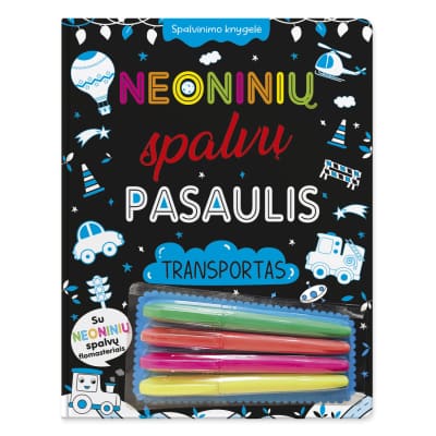 Spalv. knyga TRANSPORTAS.NEON.SPALVŲ PASAULIS