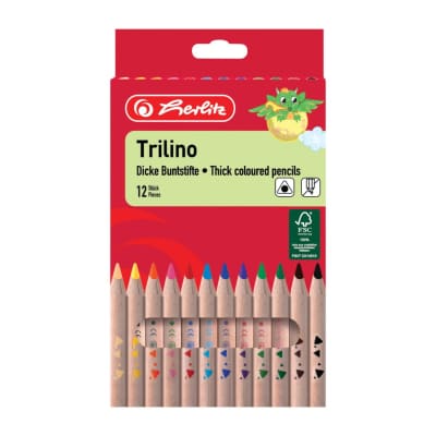Spalvoti pieštukai HERLITZ, 12 vnt, BS25