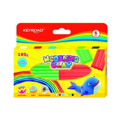 Plastilinas KEYROAD, 6 spalvos