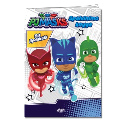 Spalv. kn. PJ MASKS. SU LIPDUKAIS