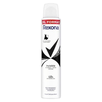 Dezodorant. REXONA INVISIBLE B&W, 200 ml