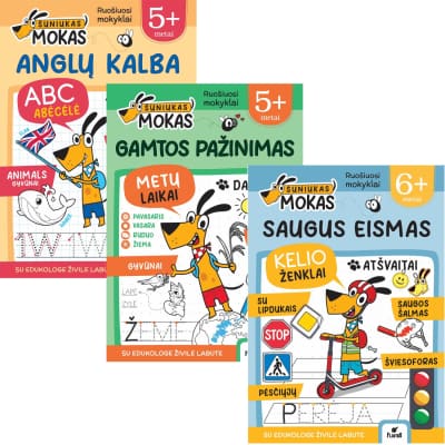 Spalv. knyga ŠUNIUKAS MOKAS. UŽDUOTĖLĖS
