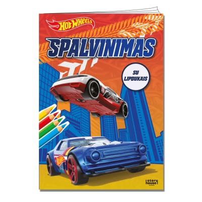 Spalv. kn. HOT WHEELS. SU LIPDUKAIS