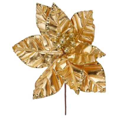 Kalėd. auksinės puansetijos dekoracija, CH25